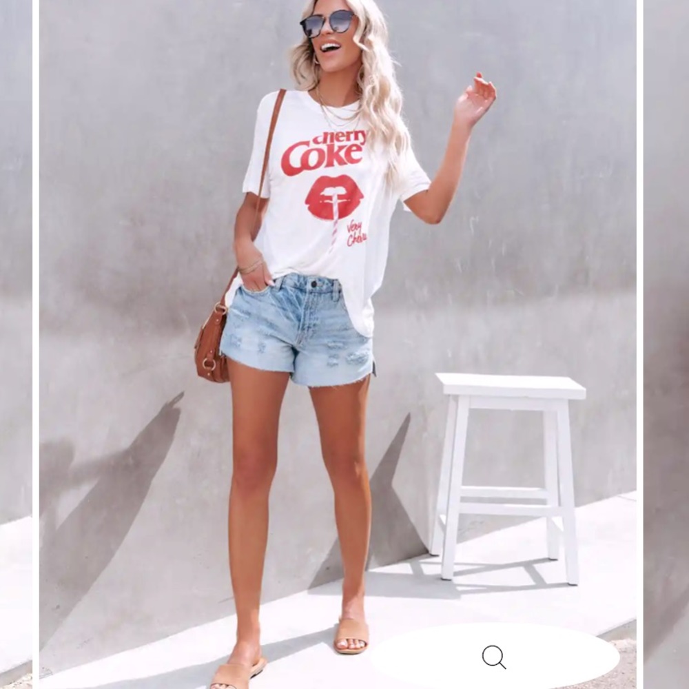 Vici Modal Cherry Coke T- shirt size Large